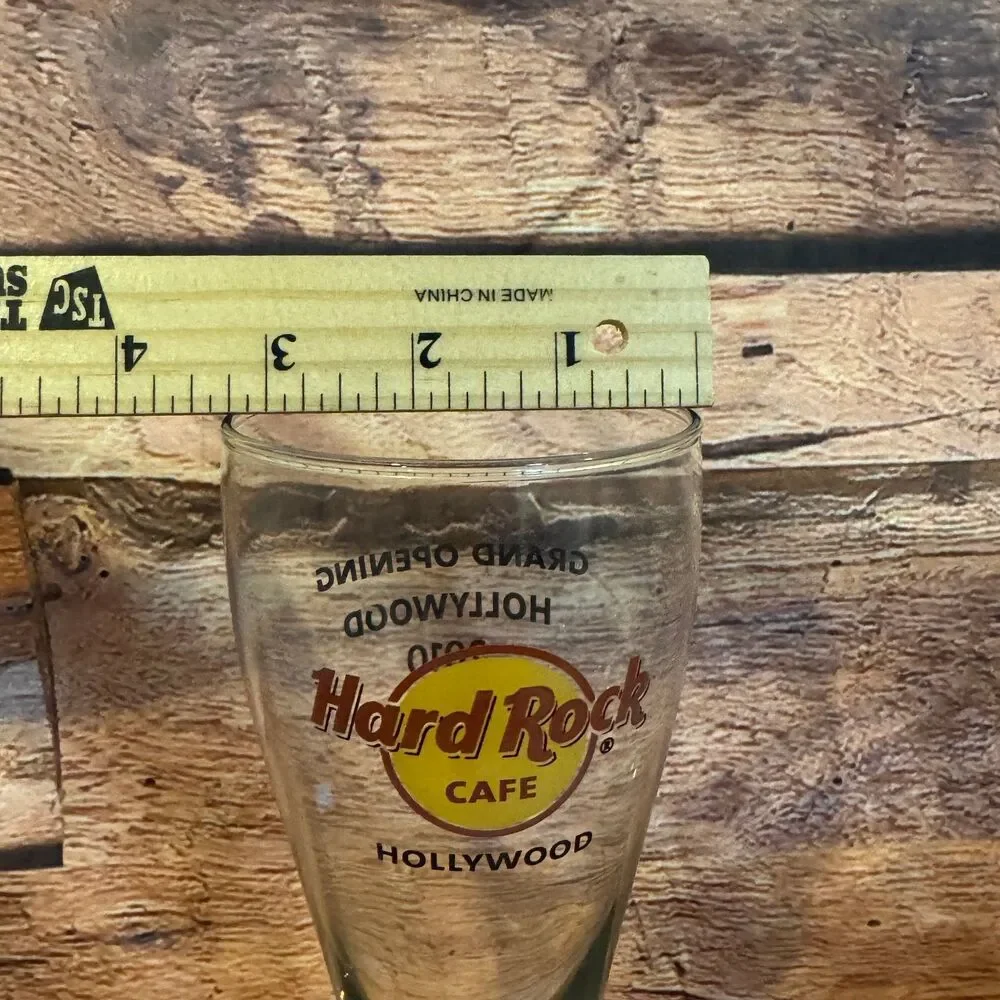 Hard Rock Cafe Hollywood Grand Opening 2010 Pilsner Beer Glass Collectible